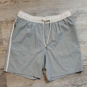 New! Goodfellow & Co Men's Gray Swim Trunks With Liner Size M